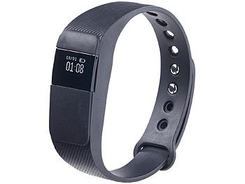 PEARL Fitness-Armband, Bluetooth 4.0, dyn. Herzfrequenz-Anzeige, Nachrichten