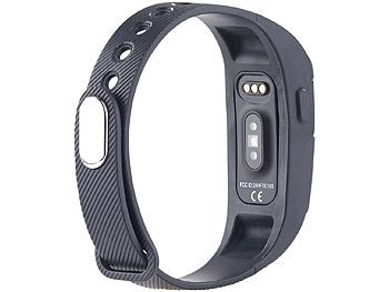 PEARL Fitness-Armband, Bluetooth 4.0, dyn. Herzfrequenz-Anzeige, Nachrichten