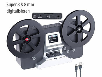 8mm Filmscanner: Somikon HD-XL-Film-Scanner & -Digitalisierer für Super 8 und 8mm (refurbished)