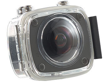 Somikon Kamera-Unterwassergehäuse für 360°-Action-Cam DV-1936.WiFi, IPX8