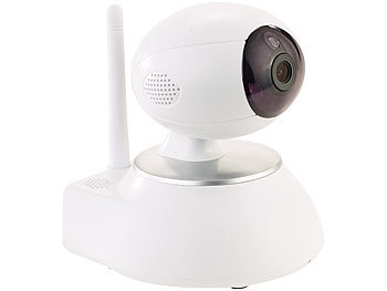 VisorTech HD-IP-Kamera mit Nachtsicht, 433-MHz-Funk, PIR- und Tür-Sensor
