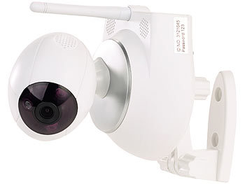 VisorTech HD-IP-Kamera mit Nachtsicht, 433-MHz-Funk, PIR- und Tür-Sensor