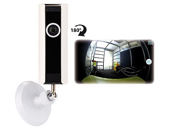 7links IP-Panorama-Überwachungskamera, 180° Bildwinkel, Nachtsicht, microSD