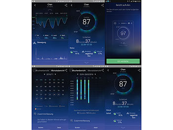 newgen medicals 6in1-Mini-Schlaflabor mit Bluetooth 4.0, Gratis-App für iOS & Android