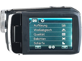 Somikon Full-HD-Camcorder mit 7,6-cm-Touch-Display (3"), WLAN, App-Steuerung