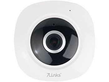 7links 360°-Panorama-IP-Überwachungskamera, 3 MP-Auflösung, WLAN, Nachtsicht