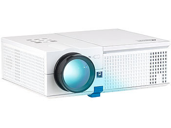 SceneLights LED-LCD-Beamer mit Media-Player, 1280 x 800 Pixel (HD) und 2.400 Lumen