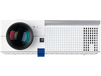 SceneLights LED-LCD-Beamer mit Media-Player, 1280 x 800 Pixel (HD) und 2.400 Lumen