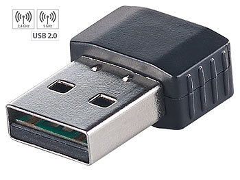 WLAN Dongle: 7links Nano-WLAN-Stick WS-602.ac mit bis zu 600 Mbit/s (802.11ac), USB 2.0