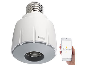 Luminea Home Control Smarte WLAN-E27-Lampenfassung, Versandrückläufer