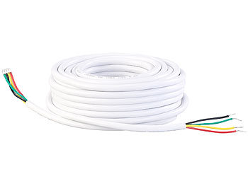 Türklingel Kabel: Somikon Verbindungskabel für Video-Türsprechanlage VSA-700.app, 4-adrig, 10 m
