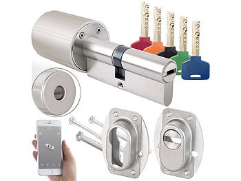 VisorTech Elektronischer Tür-Schließzylinder mit 5 Schlüssel, für ZigBee-Gateway