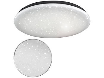 Badezimmerlampe: Luminea LED-Decken-Kinderzimmerleuchte, Sternenhimmel-Effekt, Ø 28 cm, 840 lm
