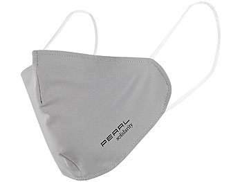 PEARL 4er-Set Mund-Nasen-Stoffmasken mit Filter-Textil; waschbar, Gr. M
