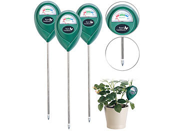Royal Gardineer Boden-Feuchtigkeitsmessgerät für Pflanzen, 3er-Set, Versandrückläufer