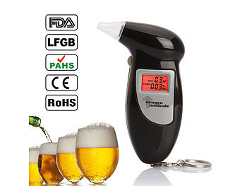 Promille Polizei Atem Atemalkohole Anzeigen Alkohol-Tester tragbare Atemtests Digitale