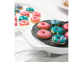 Rosenstein & Söhne Mini-Donut-Maker, antihaftbeschichtet, 1.000 Watt