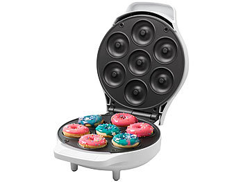 Waffeleisen Donut: Rosenstein & Söhne Mini-Donut-Maker, antihaftbeschichtet, 1.000 Watt Versandrückläufer