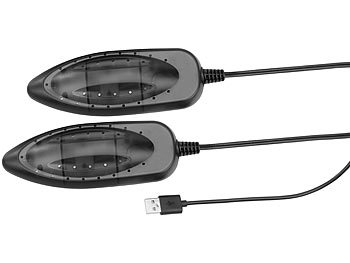 infactory 4er-Set portable USB-Schuhtrockner mit UV-Licht und 2 Trocken-Modulen