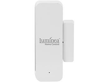 Luminea Home Control WLAN-Tür- und Fensteralarm mit weltweitem App-Zugriff, Sprachsteuerung