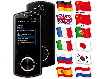 simvalley Mobile Mobiler Echtzeit-Sprachübersetzer, 75 Sprachen, Versandrückläufer