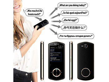 simvalley Mobile Mobiler Echtzeit-Sprachübersetzer, 75 Sprachen, Versandrückläufer