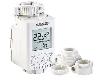 PEARL Programmierbares Heizkörper-Thermostat 4er-Set