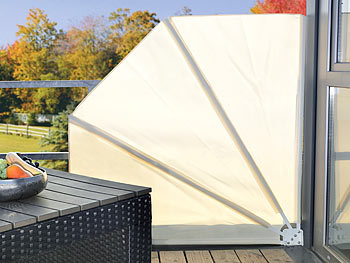 Royal Gardineer Balkon-Sichtschutz-Fächer, 160 x 140 cm, beige