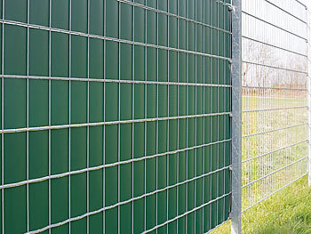 Royal Gardineer Sichtschutz-Folie für Stabmattenzäune, 28 Klemmstreifen, 35 m x 19 cm