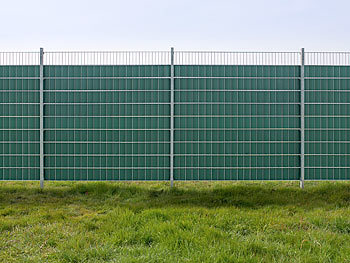 Royal Gardineer 2er-Set Sichtschutzfolie für Stabmattenzaun, 56 Klemmen, 35 m x 19 cm