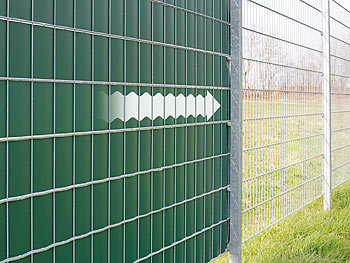 Royal Gardineer Sichtschutz-Folie für Stabmattenzäune, 28 Klemmstreifen, 35 m x 19 cm