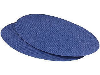 Jeansflicken: AGT Schnellhaftende Bügelflicken aus Baumwolle, 2 Stück in blau
