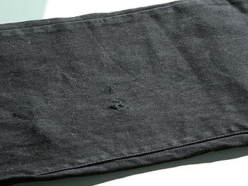 AGT Schnellhaftende Bügelflicken aus Baumwolle, 2 Stück in schwarz