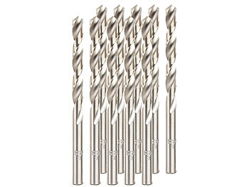 Spiralbohrersätze: AGT HSS-Bohrer-Set für Metall, Titan-beschichtet, 6,0 mm, 10 Stück