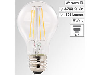 Lunartec Elegante Retro-Stehleuchte warmweiß im SMD-LED-Stromsparpaket