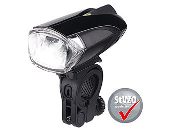 LED Fahrradlicht: KryoLights Batteriebetriebene LED-Fahrradlampe FL-110, zugelassen nach StVZO