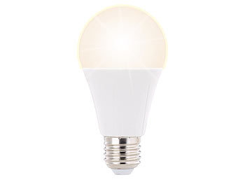 Luminea LED-Lampe, E27, 8 Watt, 600 Lumen, 270°, warmweiß, 3200 Kelvin