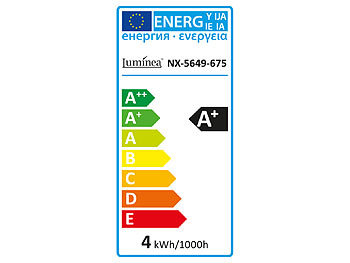 Luminea LED-Filament-Kerze, Ba35, E14, 470 lm, 4 W, 360°, 6.500 K, 10er-Set