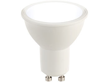 Luminea LED-Spot GU10, 6 Watt, 480 Lumen, A+, tageslichtweiß 6.400 K, 10er-Set