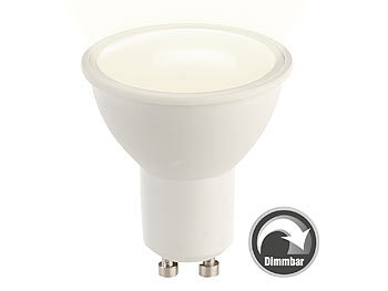 Luminea LED-Spot GU10, 6 Watt, 480 Lumen, A+, warmweiß 3.000 K, 10er-Set