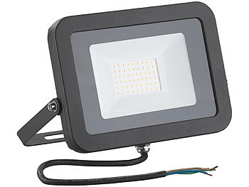LED Aussenstrahler: Luminea Wetterfester LED-Fluter, 4.600 Lumen, 50 Watt, IP65, warmweiß, 3000 K