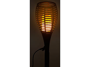 LED-Gartenfackel mit Feuer-Effekt
