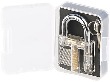 AGT Lockpicking-Set mit 30-teiliger Dietrich-Tasche & 4 Übungs-Schlössern