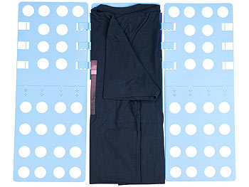 PEARL 2er-Set Wäsche-Faltbretter für Hemden & Co., 68x57 cm, blau, klappbar