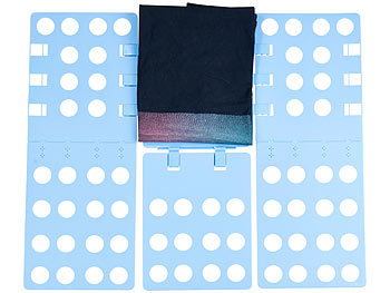 PEARL 2er-Set Wäsche-Faltbretter für Hemden & Co., 68x57 cm, blau, klappbar
