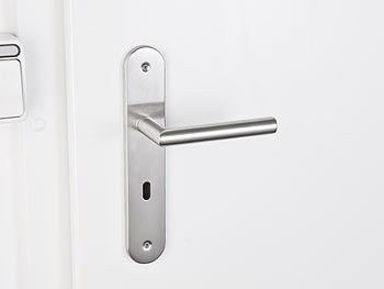 AGT Modernes Edelstahl-Türbeschlag-Set für 3 Zimmertüren & 1 Bad-/WC-Tür