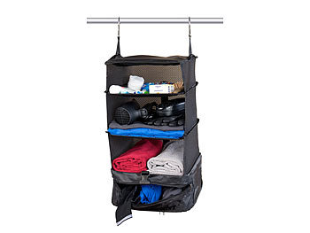 Koffer Ordnungssystem: Xcase XL-Koffer-Organizer, Packwürfel zum Aufhängen, 30 x 64 x 30 cm