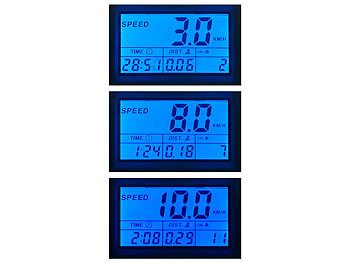 Laufband mit LCD-Display für Zeit, Strecke, Kalorienverbrauch, Geschwindigkeit