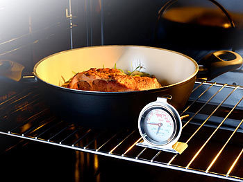 Rosenstein & Söhne 3in1 XL Braten- und Ofen-Thermometer für Gar- & Backofentemperatur
