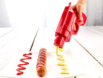 infactory 2in1 Ketchup- und Senf-Pistole